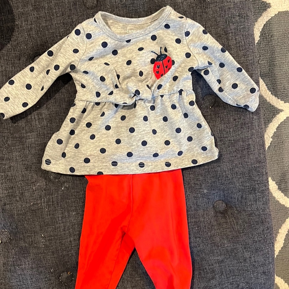 Carters lady bug baby girl outfit